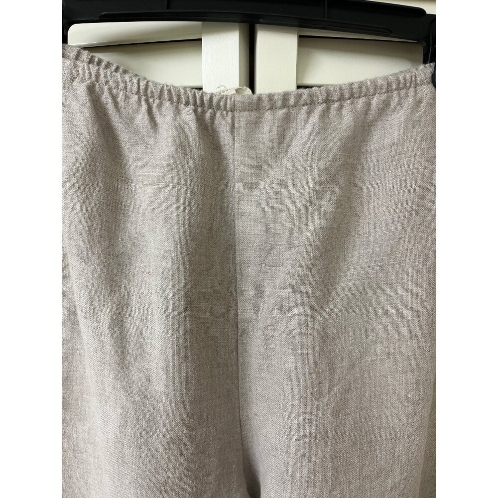Eileen Fisher Linen Cropped pants 1X XXL16 18 beige - Picture 2 of 5